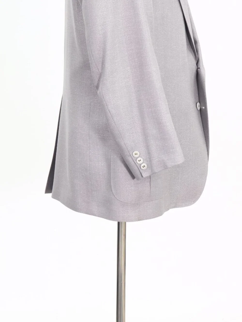 Vintage 1990s 46R Gray Blazer Sport Coat Jacket 2-Button Solid W891